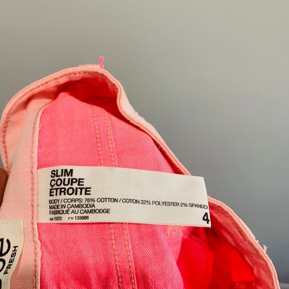 Joe Fresh Women Pink Slim Pants Size 4 - Picture 11 of 11